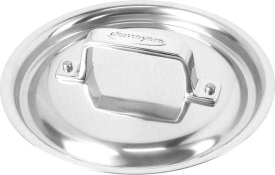 Demeyere Essential 5-delige kookpottenset met roestvrijstalen pannen voor koken en stoven, zichtbaar op 550x350 afbeelding