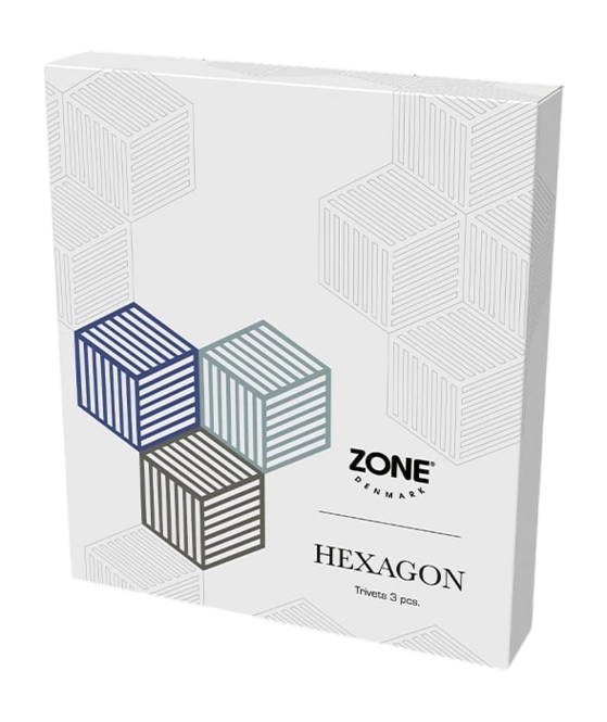 Zone Denmark   Hexagon kookpotonderzetters - set van 3 - varianten - Oosterlinck