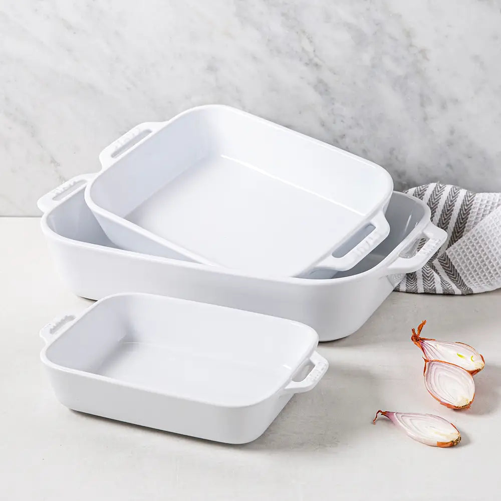 Staub Ceramique ovenschotel set/3 white