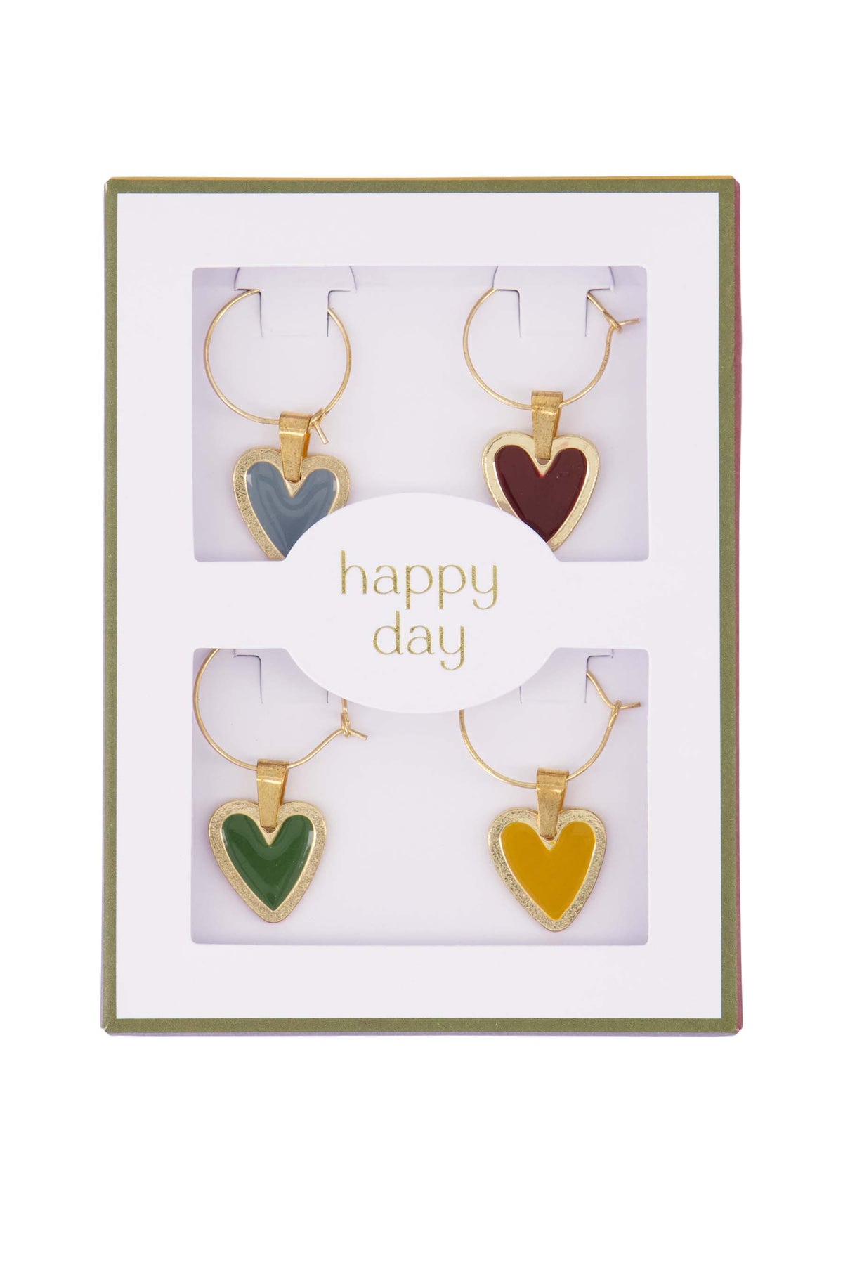 Zusss  Wijnglashouders "Happy day" / set van 4