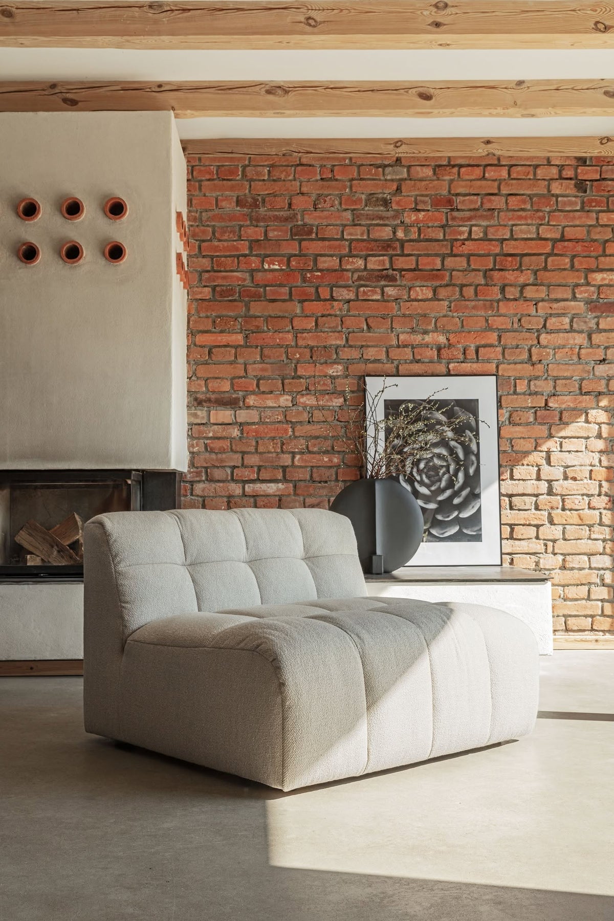 Sits Cube sofa 264*162cm met organische arm spicy beige