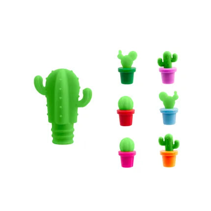 Dotz  Flessenstop Cactus & glasmarkeerders set van 6
