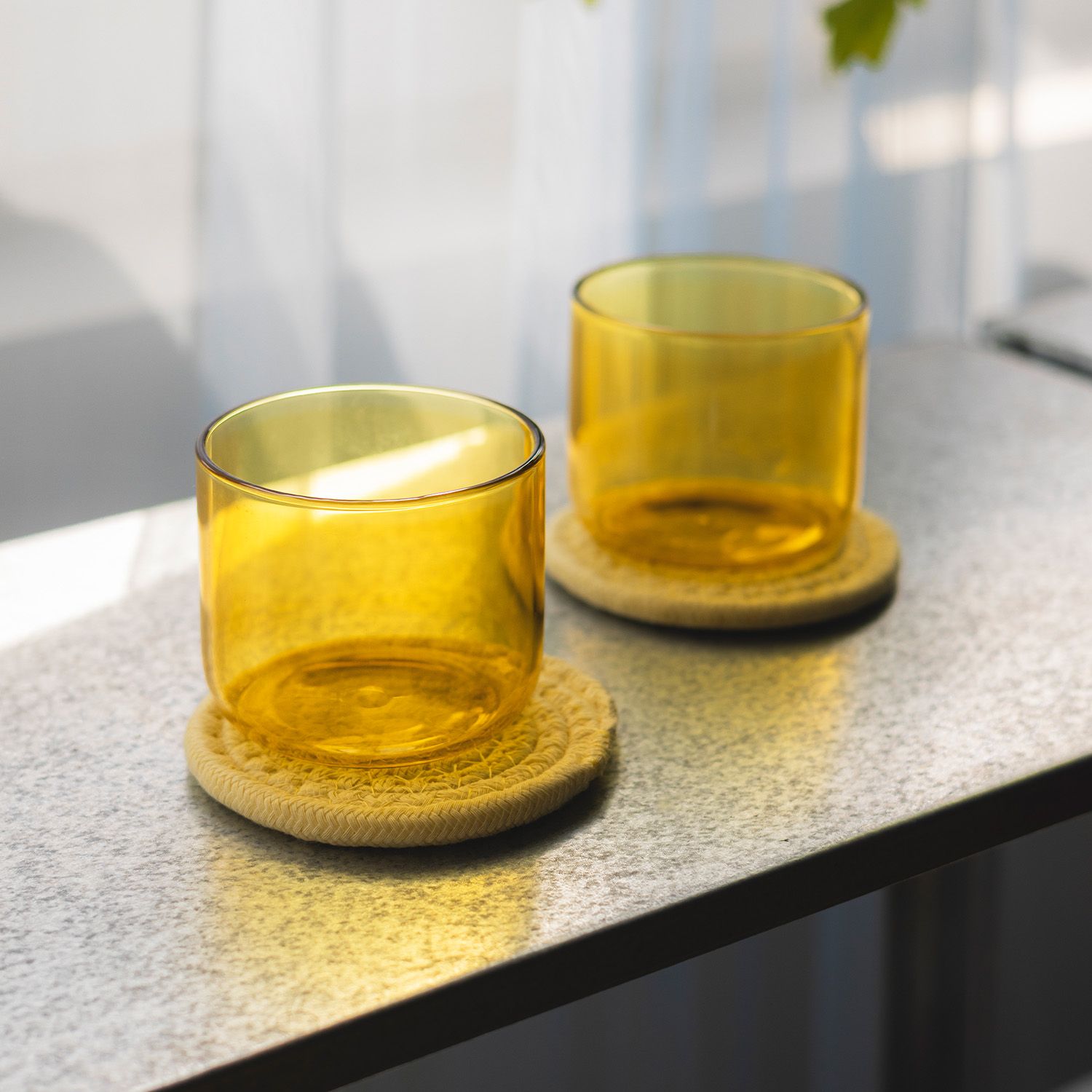 ONA  Glasonderzetters Piff set van 4 - Oosterlinck Home