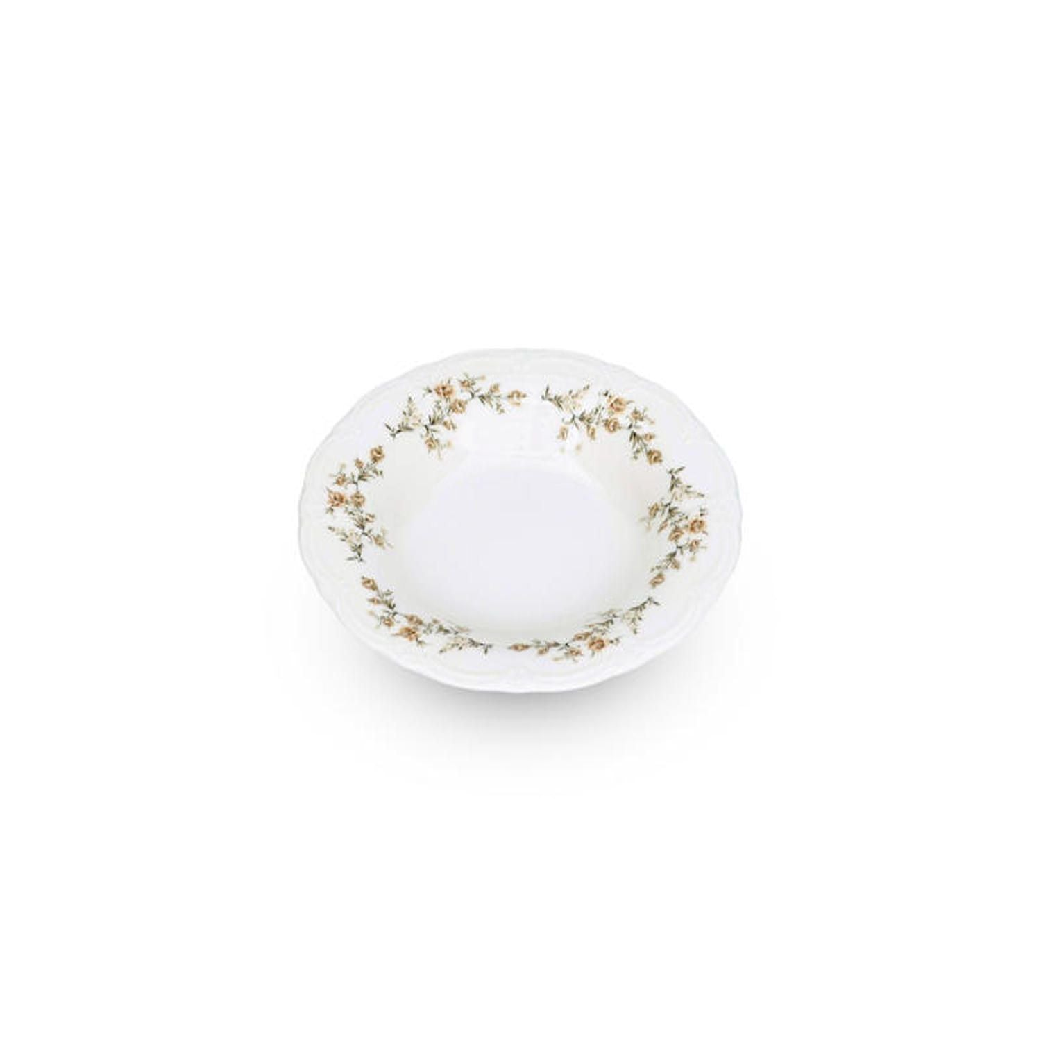 Bonbistro  Retro Flower Brown diep bord