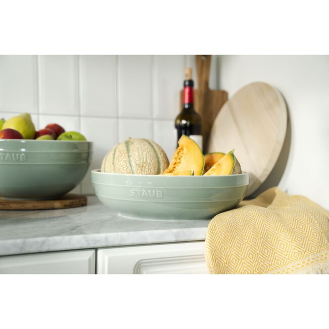 Staub Céramique serveerkom 28cm eucalyptus