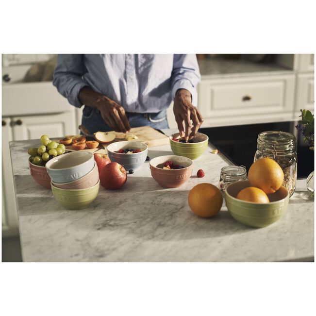 Staub Ceramique set kommen 14cm macaron 6-delig