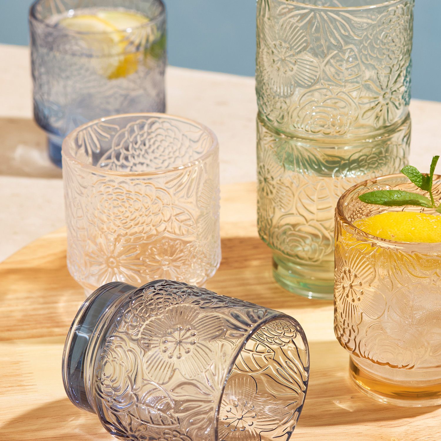 Salt&Pepper  glas Flora (set van 4) - Oosterlinck Home