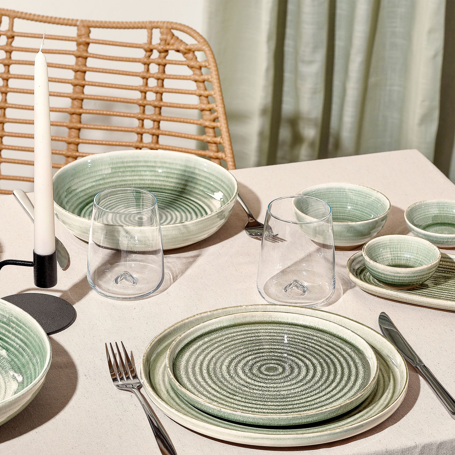 Salt&Pepper Cameo Plat bord 27,5cm groen