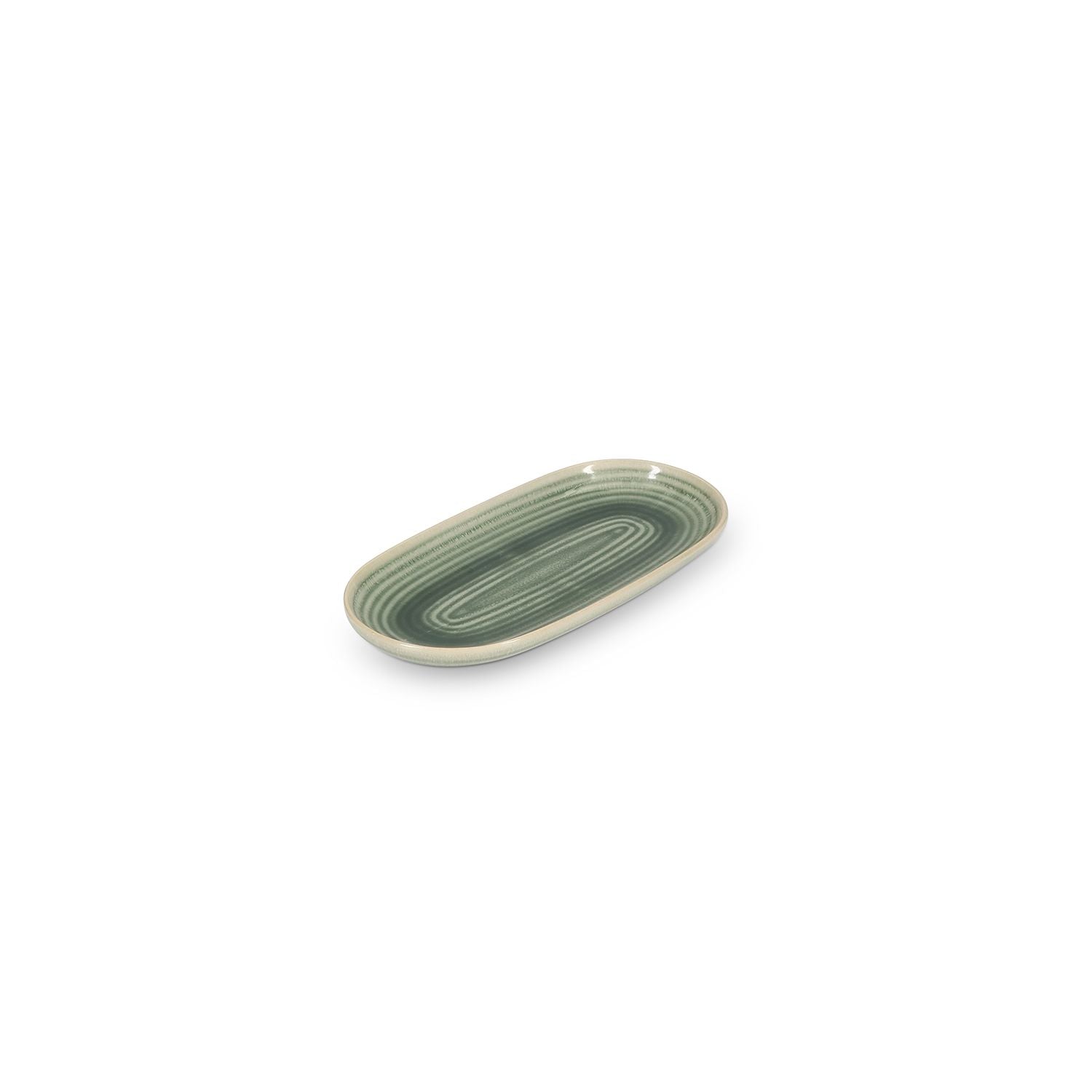 Salt&Pepper Cameo serveerschaal groen 33.5*18cm - Oosterlinck Home