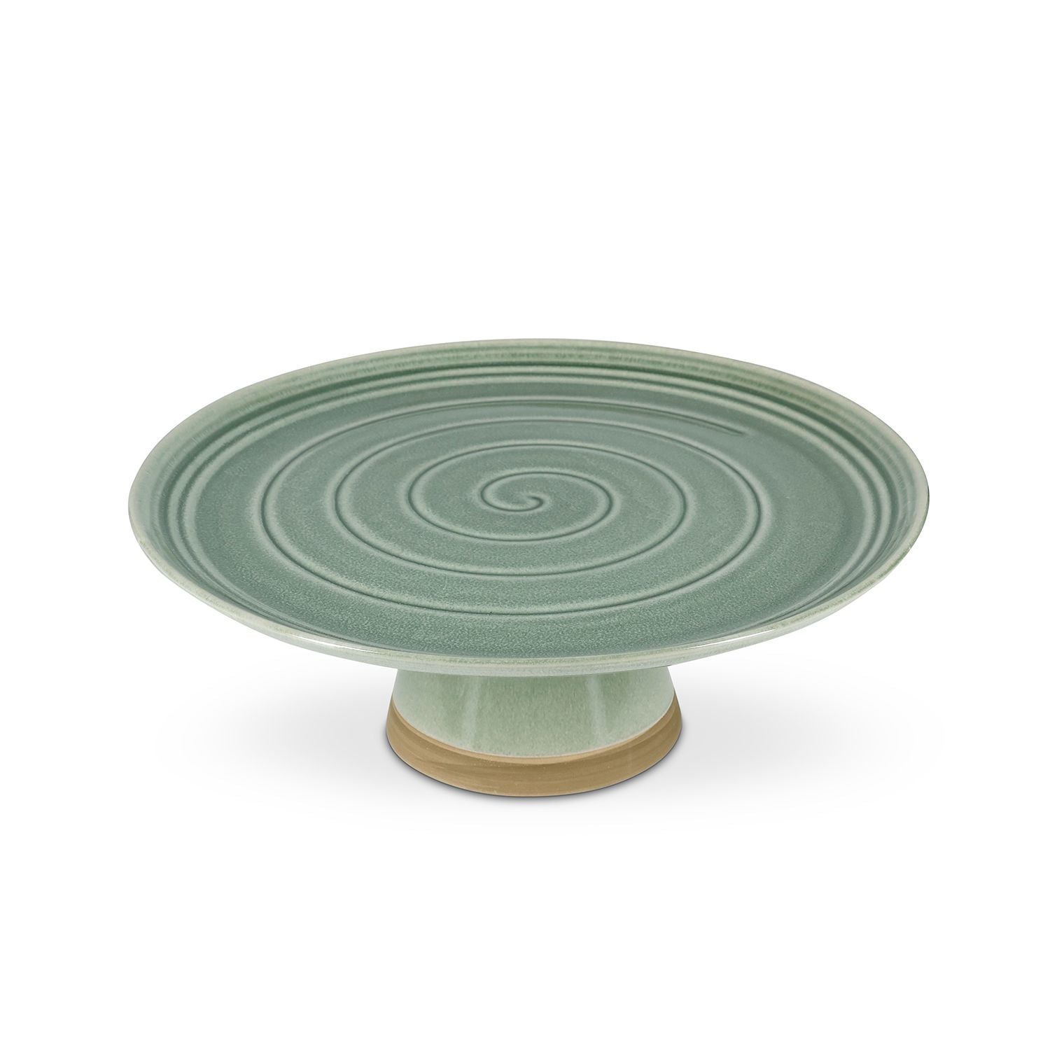 Salt&Pepper Cameo Taartplateau 33,5xH12cm groen