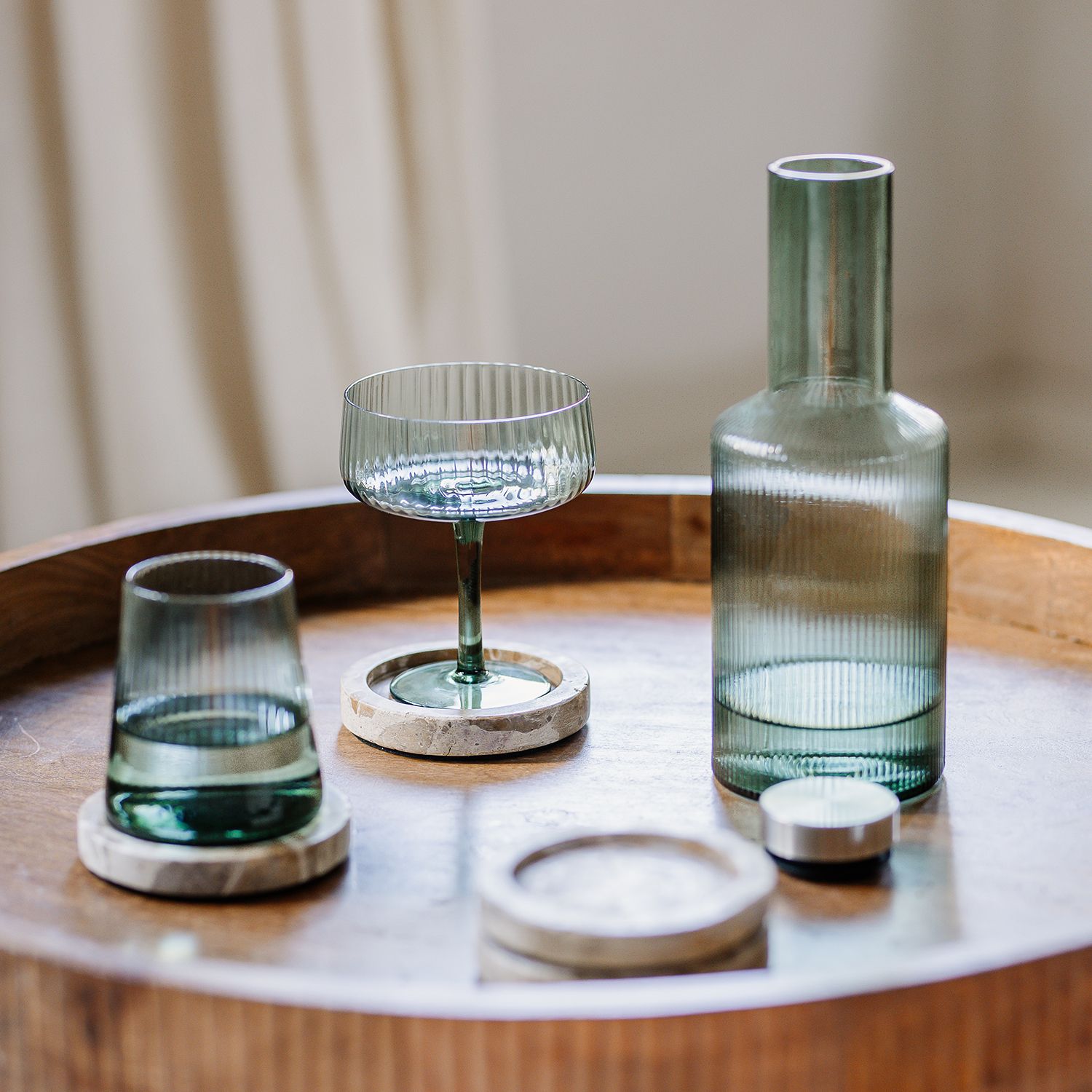 Salt&Pepper Ray champagnecoupes - set van 4 - kleurvarianten - Oosterlinck Home