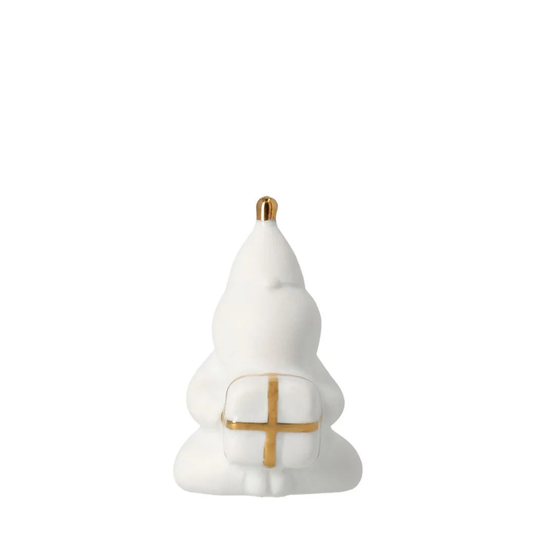 Santa Claus porseleinen beeld van Räder, zittende decoratiefiguur met gedetailleerde kerstversiering, geschikt voor kerstdecoratie.
