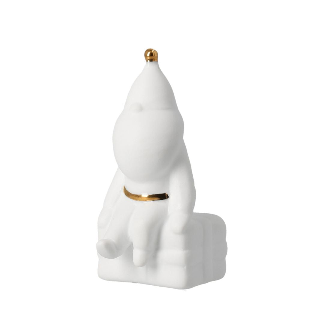 Santa figurine van porselein van Räder, decoratief kerstbeeldje met zitende Santa voor feestelijke uitstraling