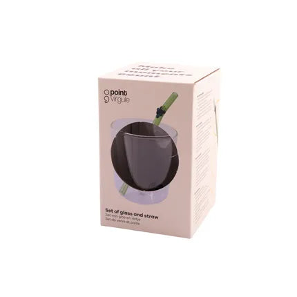 Point Virgule  Glas met druiventros en strootje
