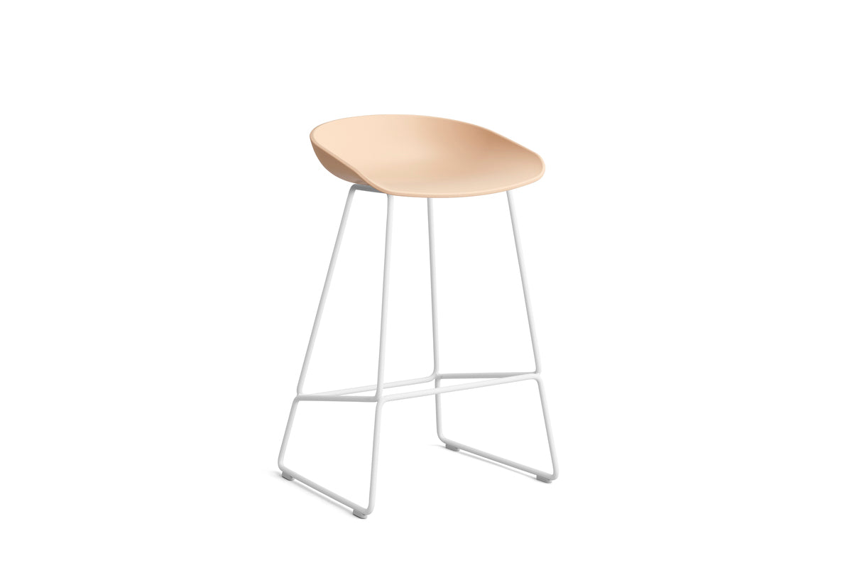 HAY - AAS38 About a stool barkruk - wit onderstel - low - Oosterlinck