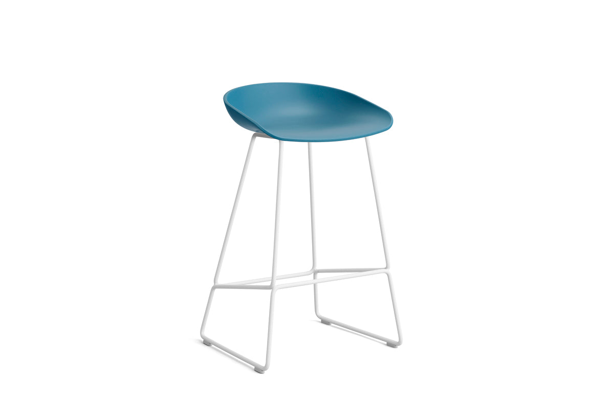 HAY - AAS38 About a stool barkruk - wit onderstel - low - Oosterlinck
