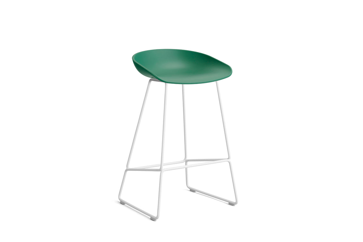 HAY - AAS38 About a stool barkruk - wit onderstel - low - Oosterlinck