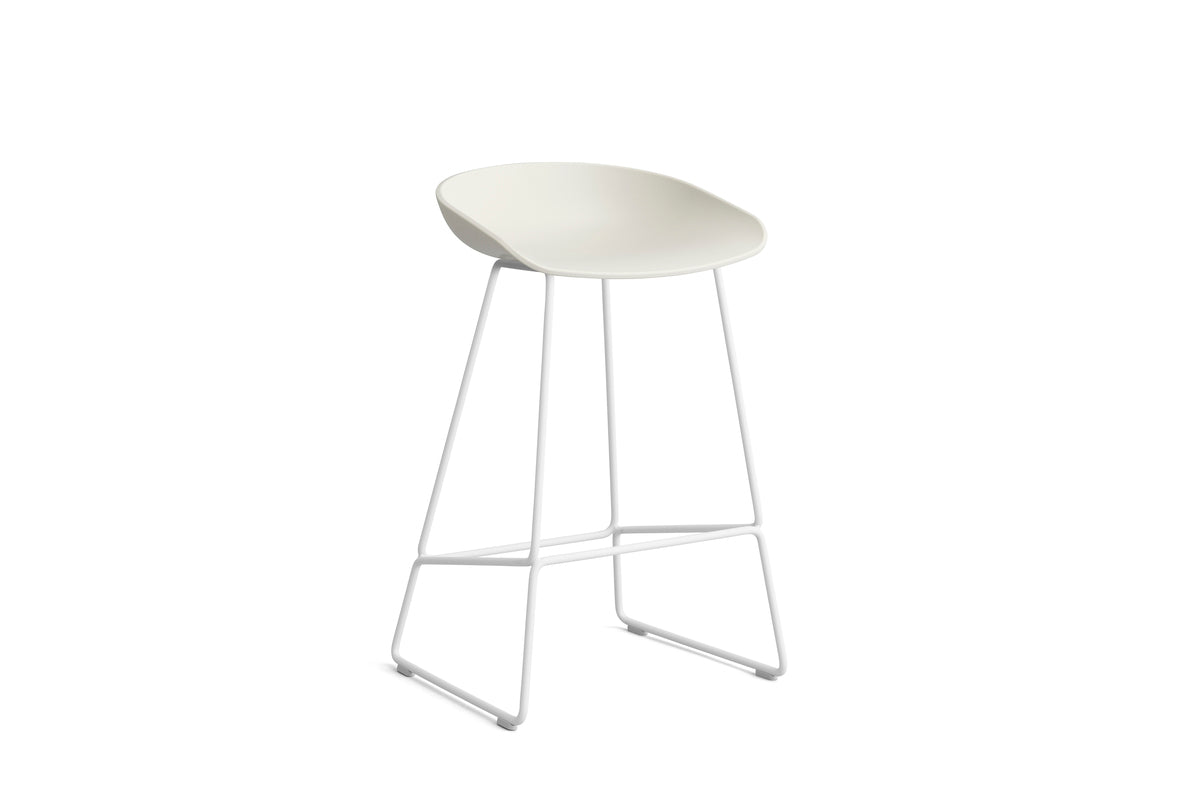 HAY - AAS38 About a stool barkruk - wit onderstel - low - Oosterlinck