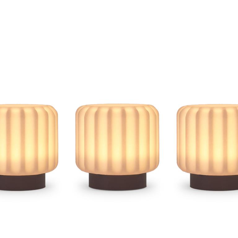 Atelier Pierre Dentelles 9 set van 3 draadloze lampen earth - Oosterlinck Home
