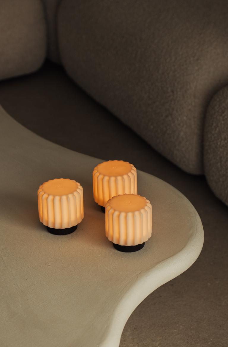Atelier Pierre Dentelles 9 set van 3 draadloze lampen earth - Oosterlinck Home