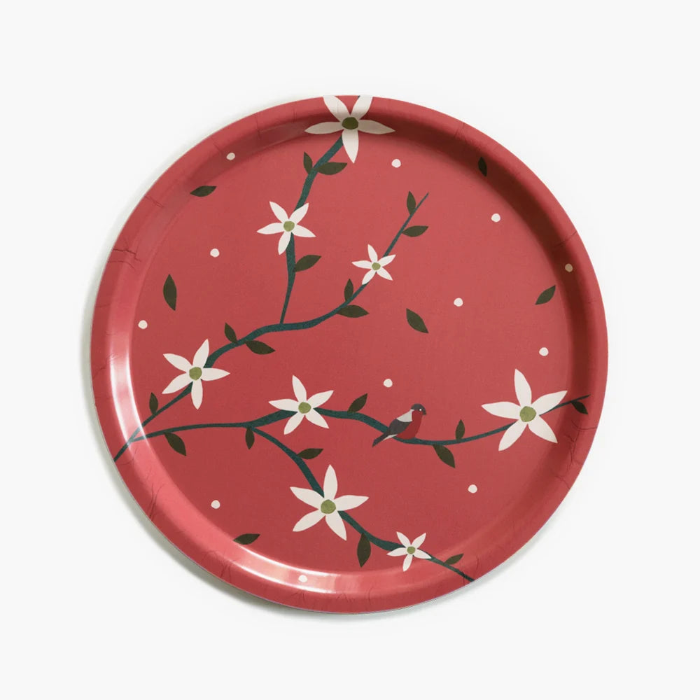 Blu Kat  Serveerplateau Holiday flowers rond