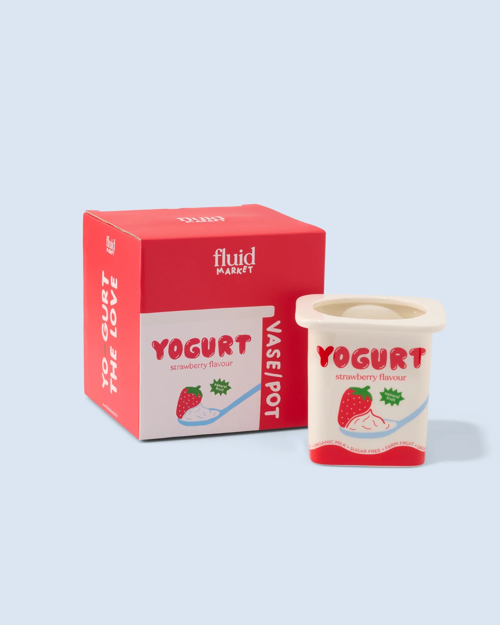 Fluid Market strawberry yoghurt vaas - Oosterlinck Home