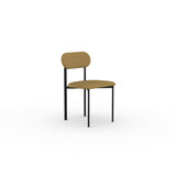Studio Henk - Oblique chair beklede rug en zwart frame - diverse stoffen - Oosterlinck