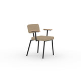 Studio Henk - ODE stoel met armleuning en zwart frame - diverse bekleding. - Oosterlinck