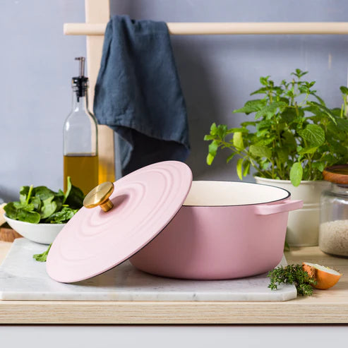 BK Bourgogne Stoofpot 24cm - blush pink - Oosterlinck Home
