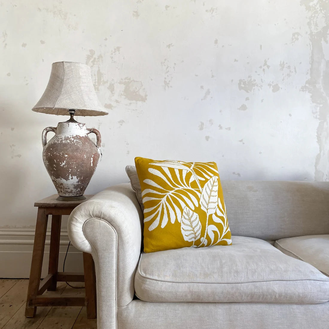 Sophie Home  Kussen Leaf citrus