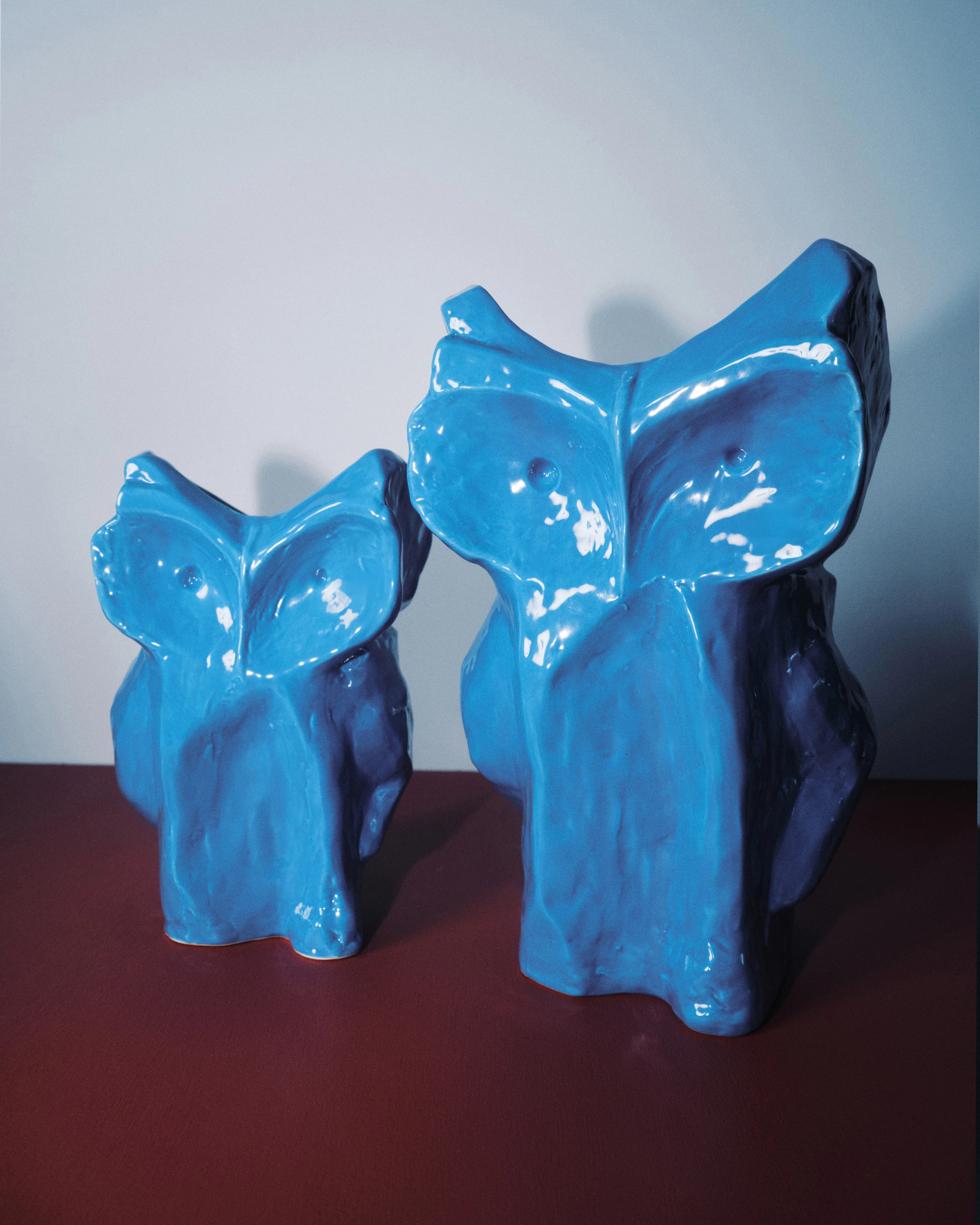 Serax  Owl Vase blauw - Oosterlinck Home