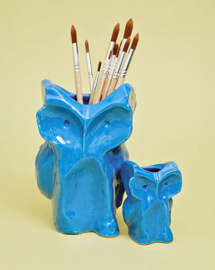 Serax  Owl Vase blauw - Oosterlinck Home