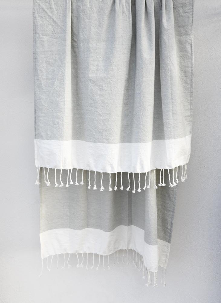 LEEFF  Hammam towel Hidde  Light grey - Oosterlinck