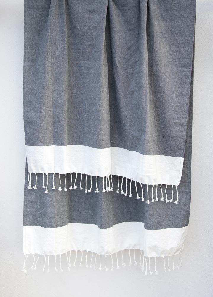 LEEFF  Hammam towel Hidde  Dark grey - Oosterlinck