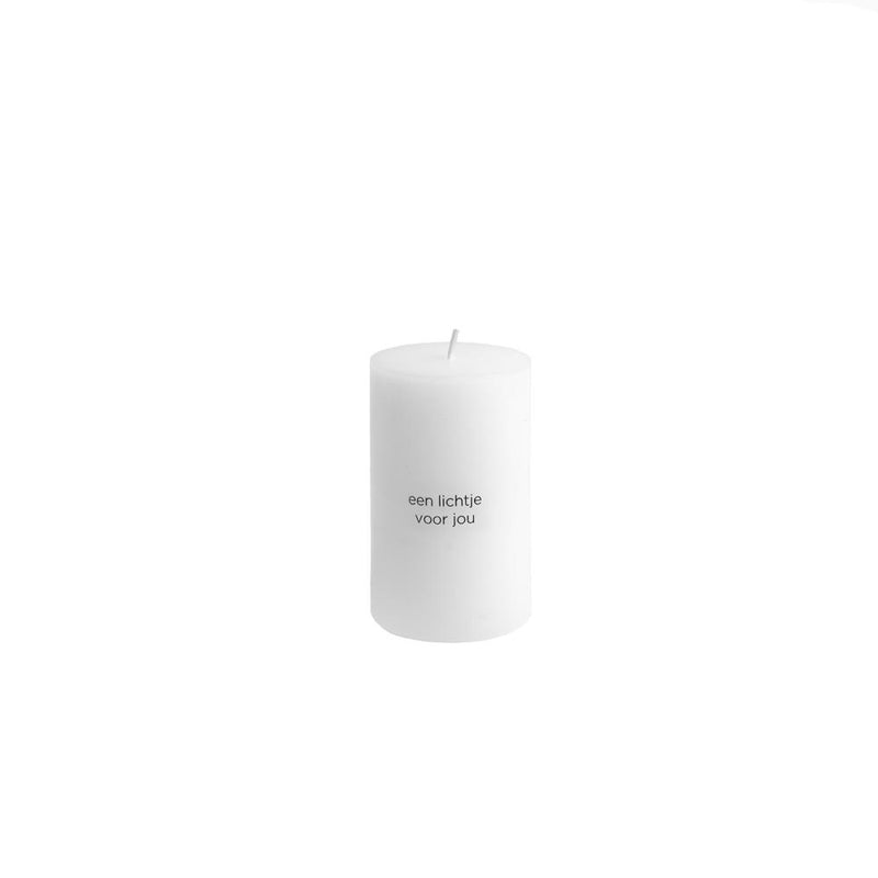 LEEFF  Pillar candle / kaars met boodschap - diverse