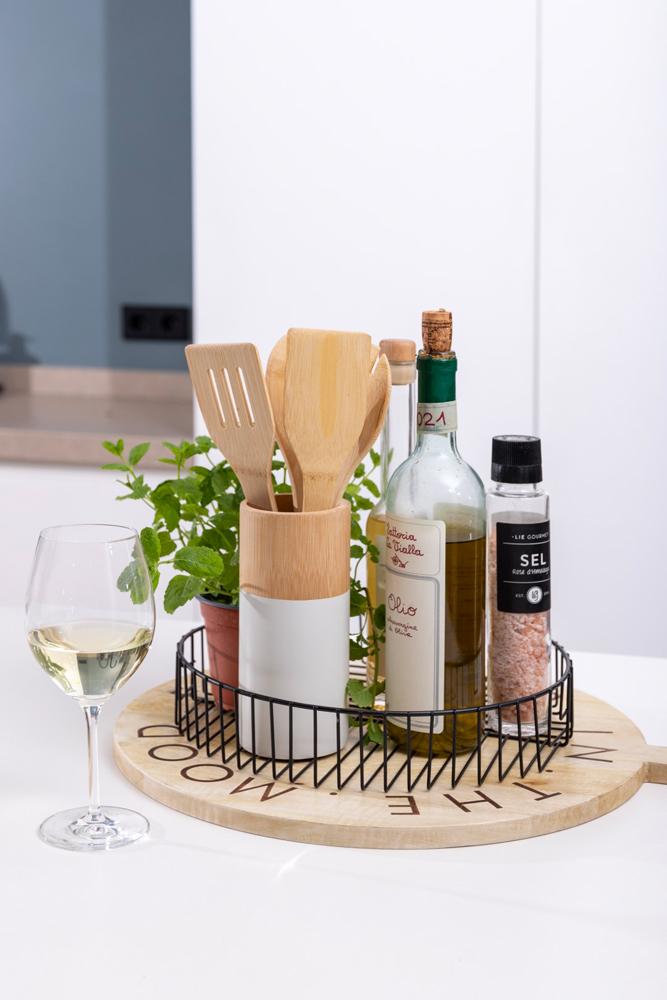 Jens Living  Keukengerei in houder - zwart of off white - Oosterlinck