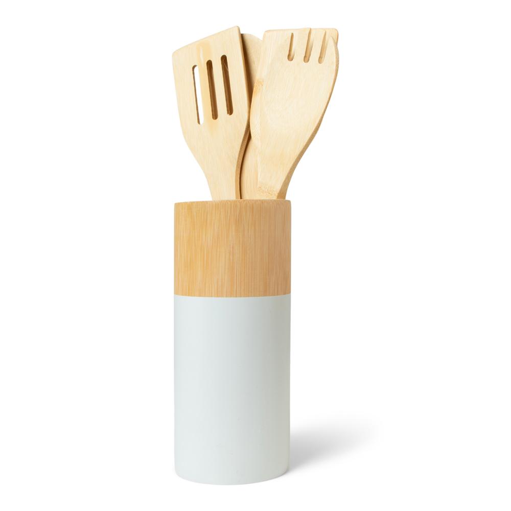 Jens Living  Keukengerei in houder - zwart of off white - Oosterlinck