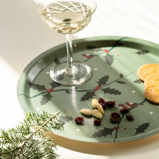 Blu Kat  Serveerplateau Holiday branches rond