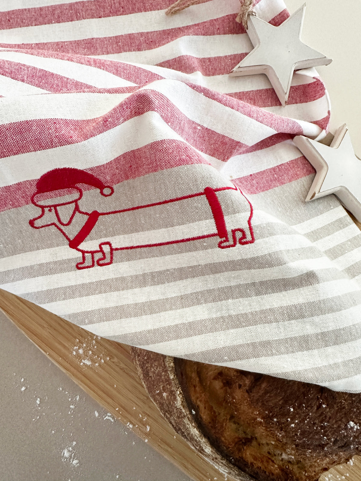 Grubentuch  Keukenhanddoek Teckel Kerst