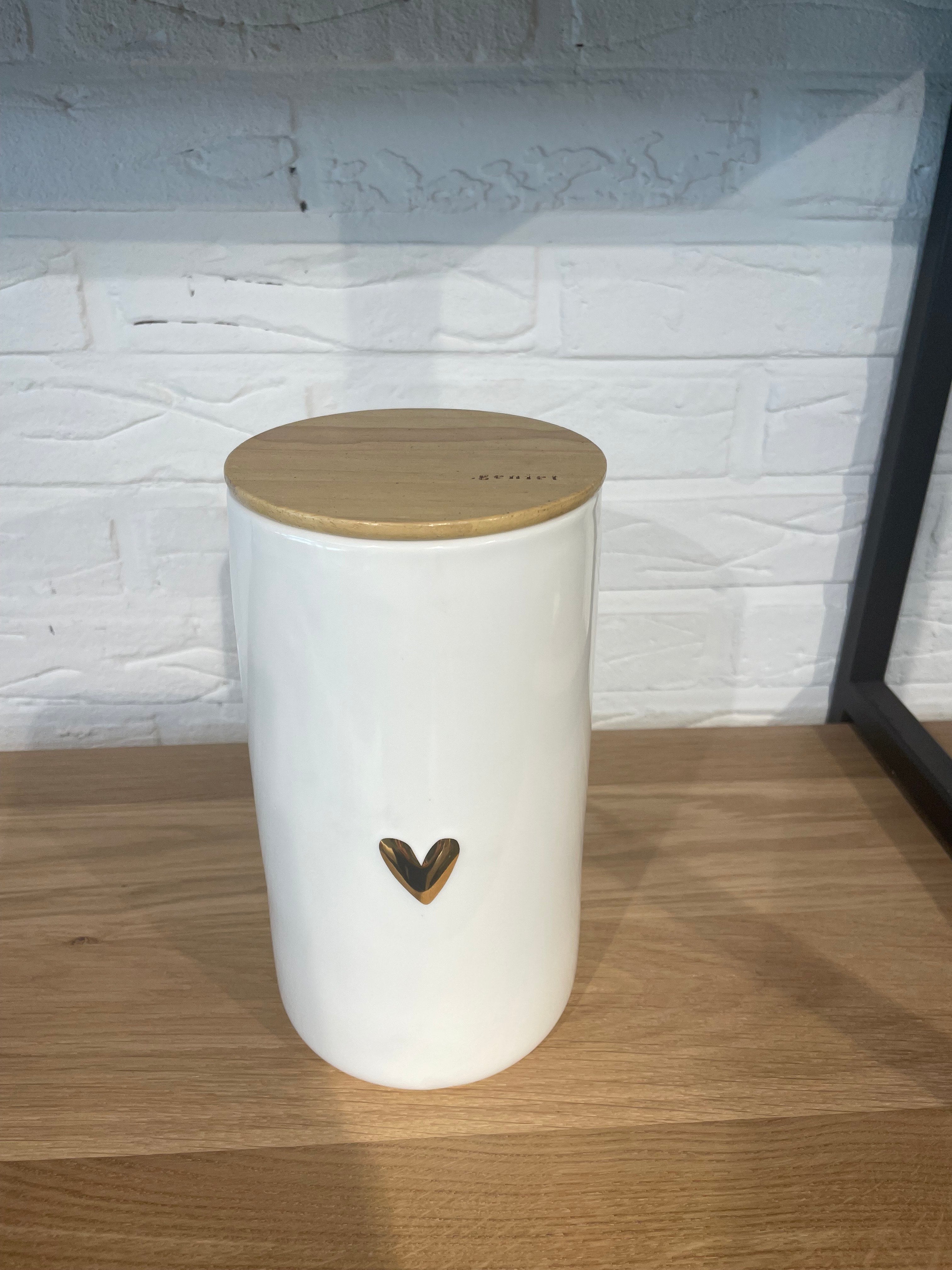 ZUSSS  Voorraadpot large met deksel en goudkleurig hartje