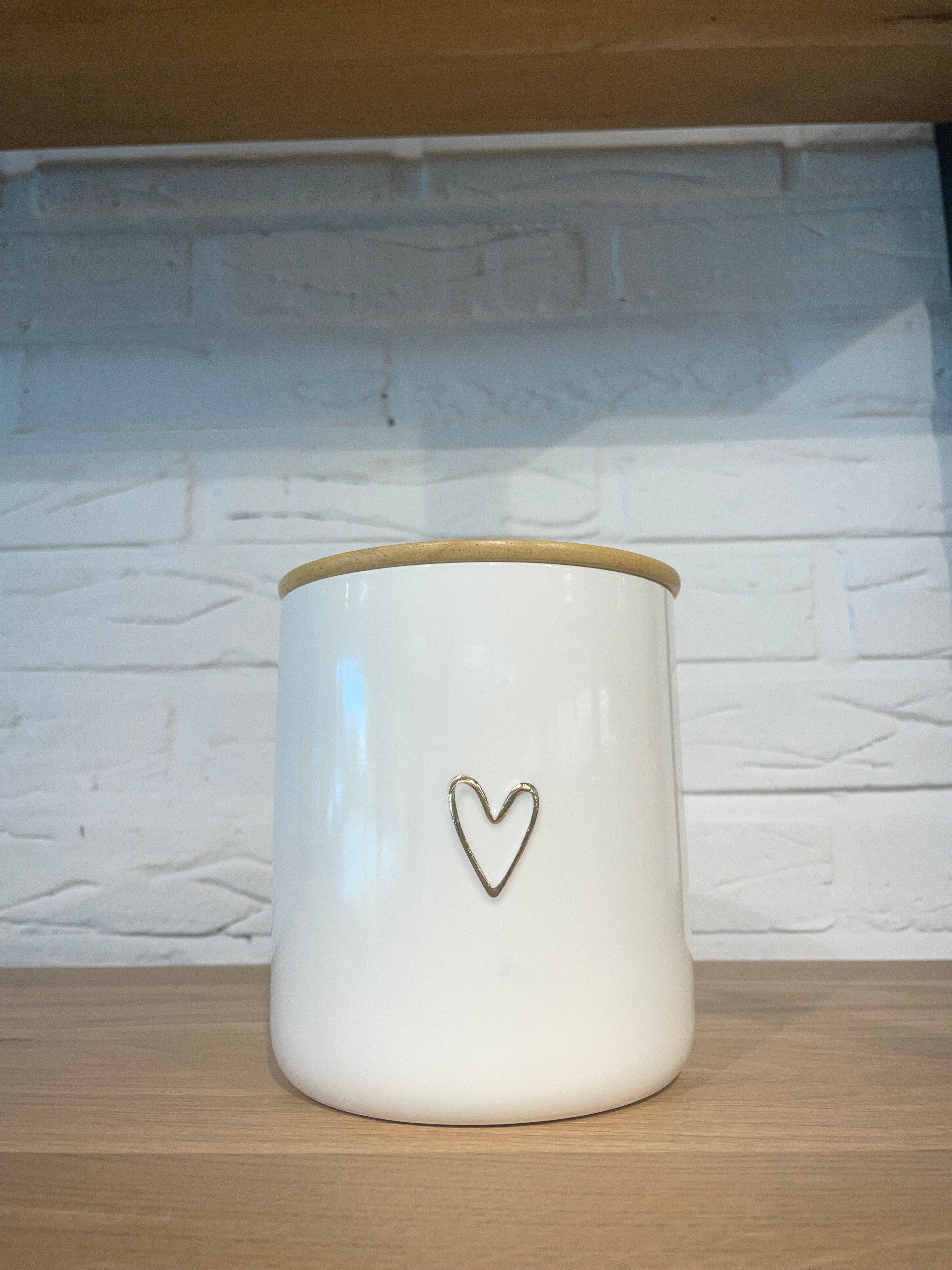 ZUSSS  Voorraadpot met deksel en goudkleurig hartje