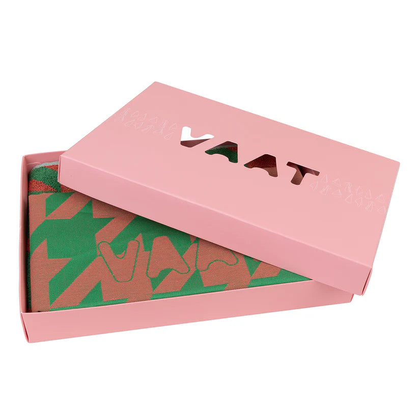 VAAT  Handdoeken giftset I Love Pied De Poule groen