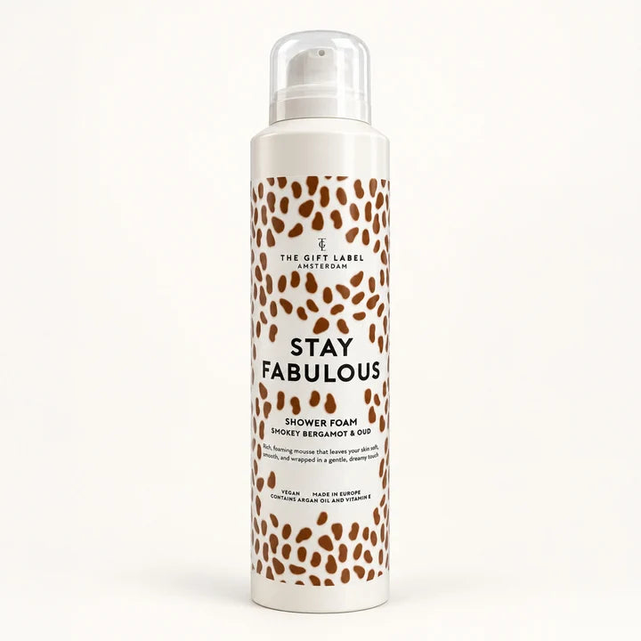 The Gift Label  Shower Foam Stay Fabulous bruin