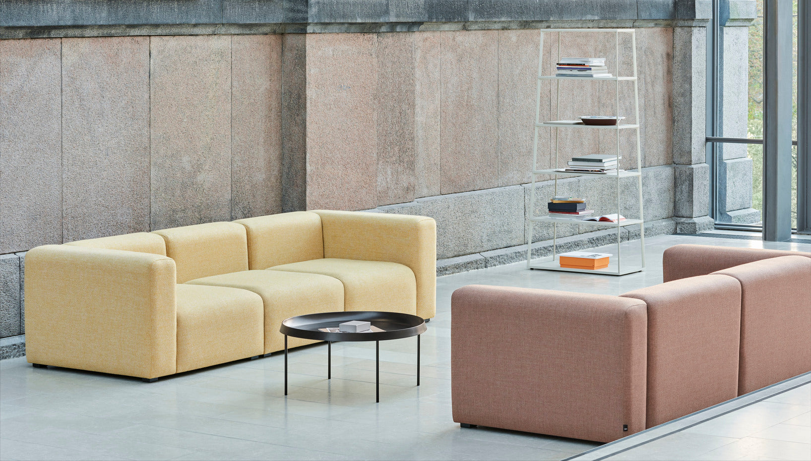 Hay - Mags sofa 2,5-zit combinatie 1 - Hallingdal 116 grijs - Oosterlinck