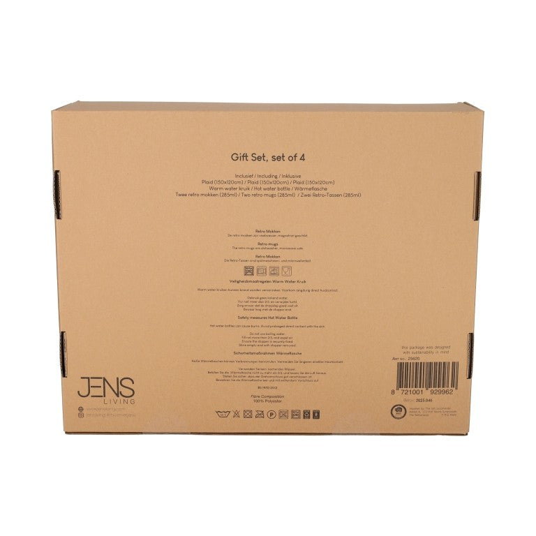 Jens Living  Giftset Cozy Bouclé plaid & kruik & mokken