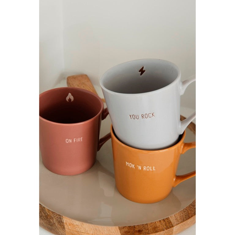 Jens Living  Shiny mug "Mok'n roll" - Oosterlinck Home