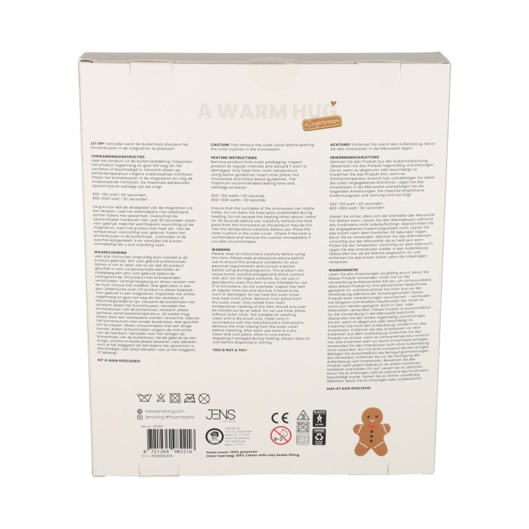 Geel Pittenkussen Gingerbread van Jens Living, zacht en comfortabel, perfect voor decoratie of ontspanning in huis