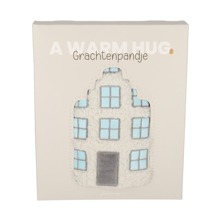 Jens Living Pittenkussen met Herenhuisje patroon, decoratief kussen voor woonkamer of slaapkamer.