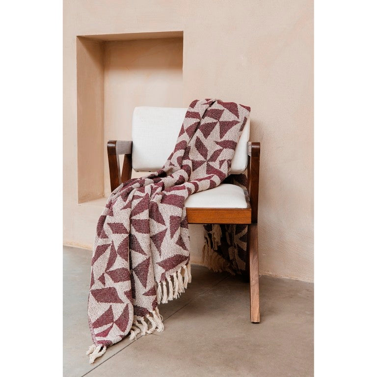 Jens Living  Plaid Katoen Burgundy