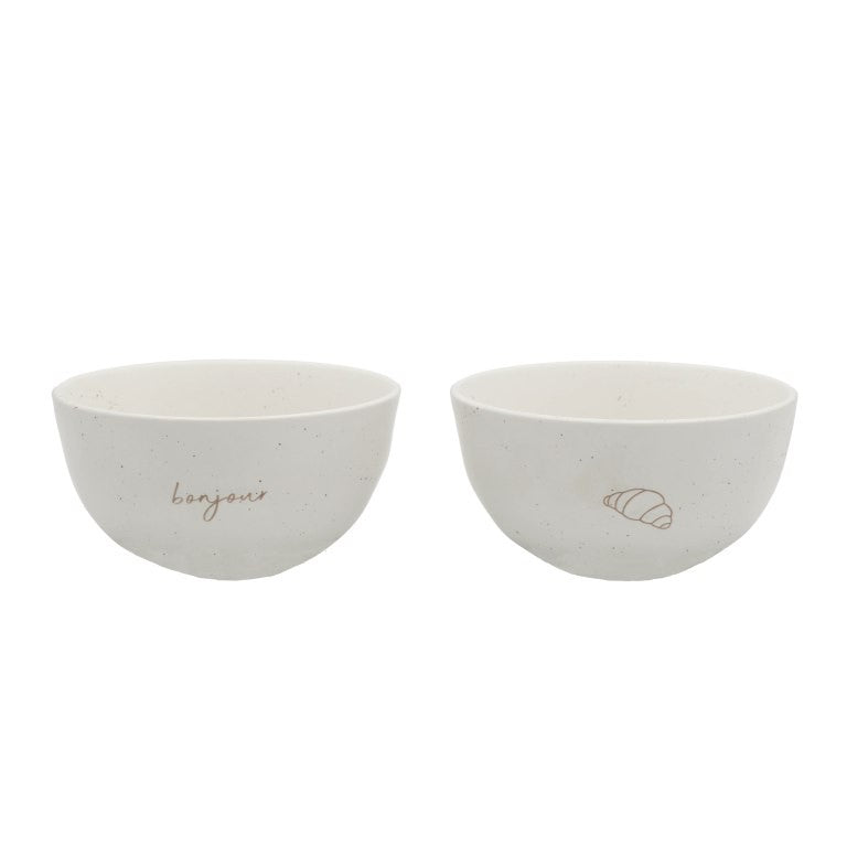 Leeff  Bowls Croissant-bonjour / set van 2